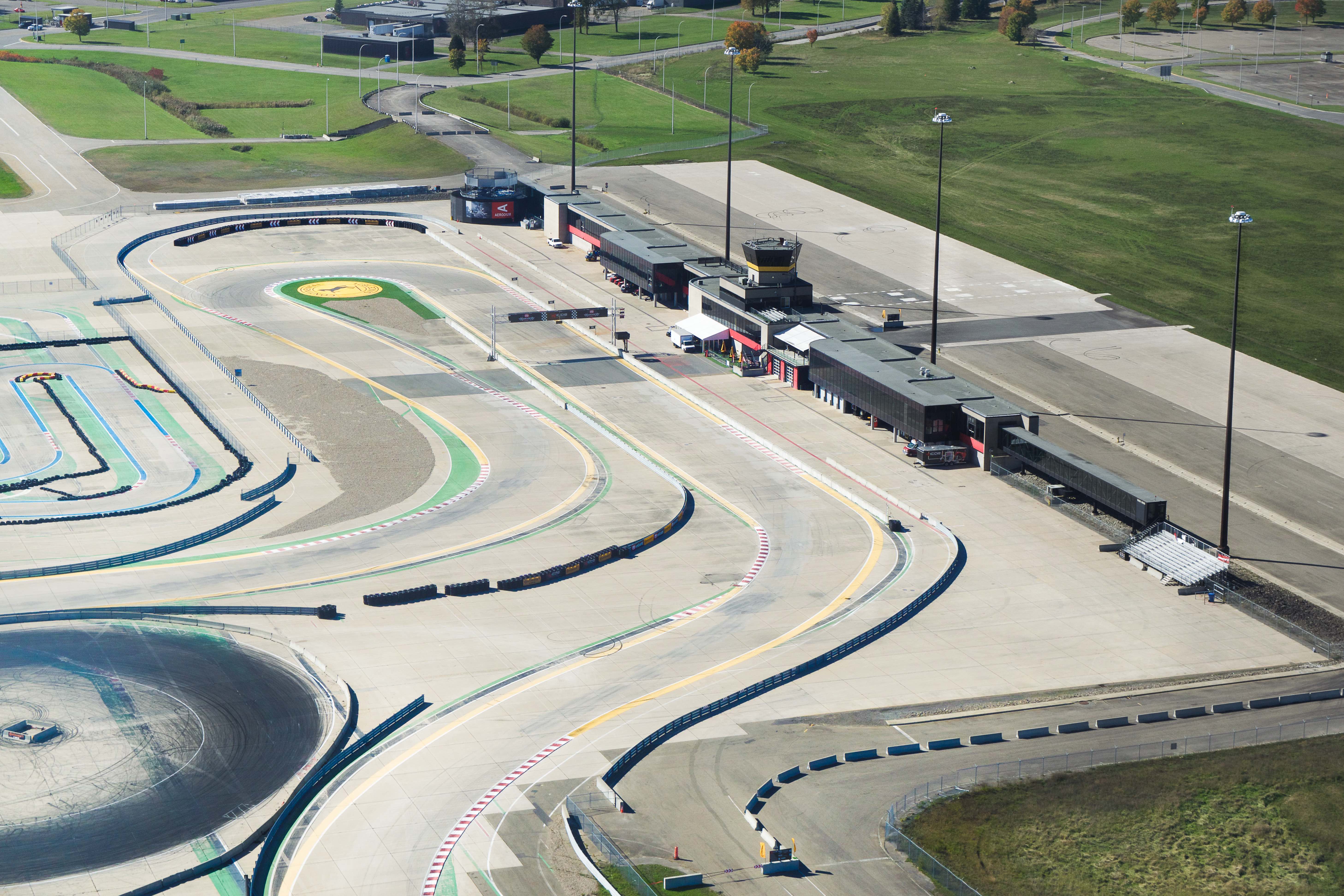 Vue aérienne du tracé du Circuit ICAR à Mirabel